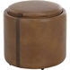 Borelli 17.75 inch Tobacco Tan / Autumn Chestnut Storage Ottoman